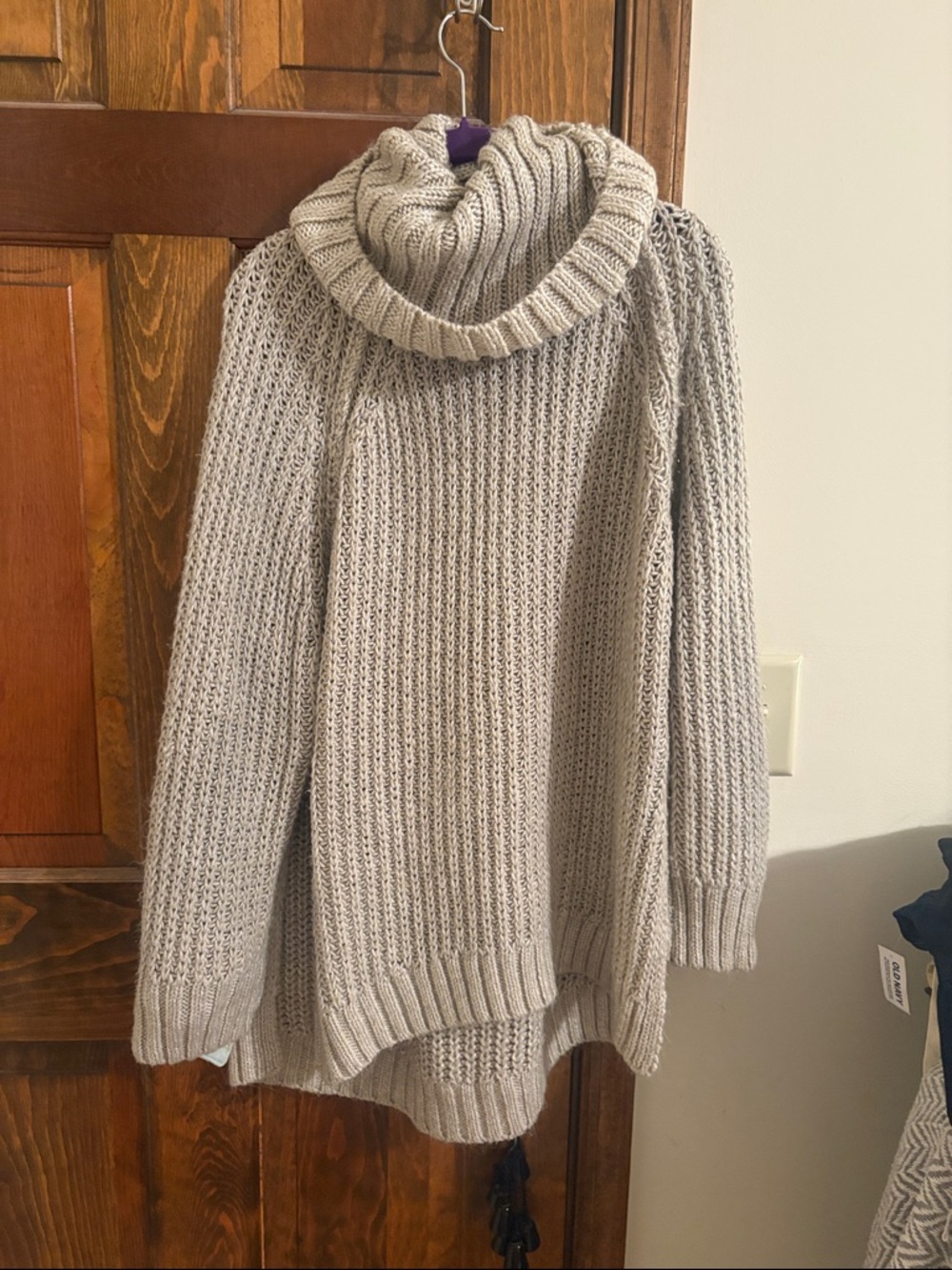 Hm tunic Cozy Oversized Turtleneck Sweater - Cream